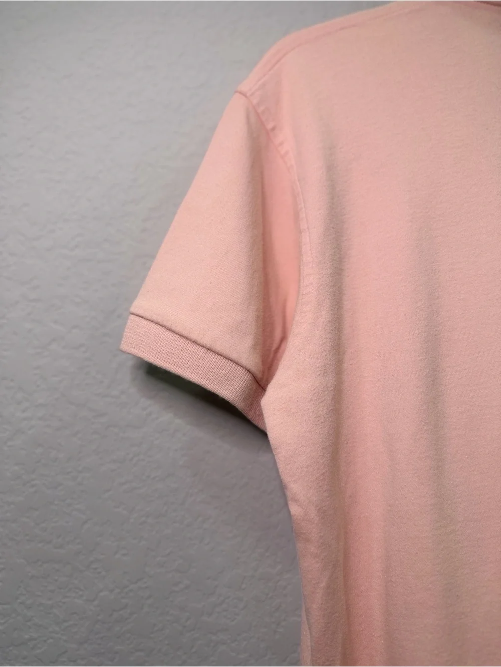 Ralph Lauren Light Pink Polo Shirt with Embroidered Crest - L